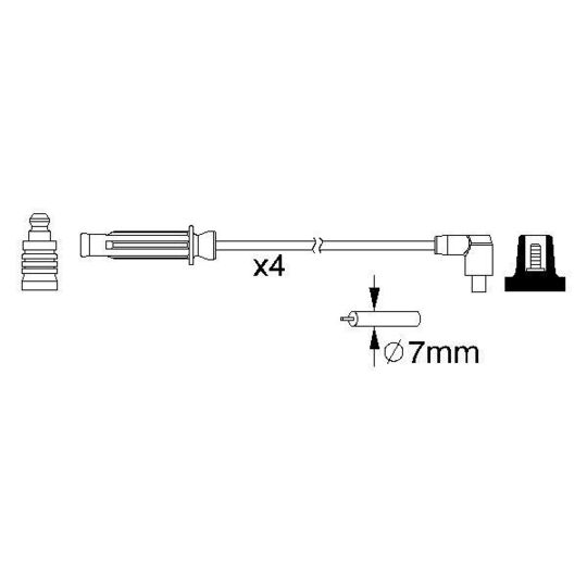 0 986 357 213 - Ignition Cable Kit 