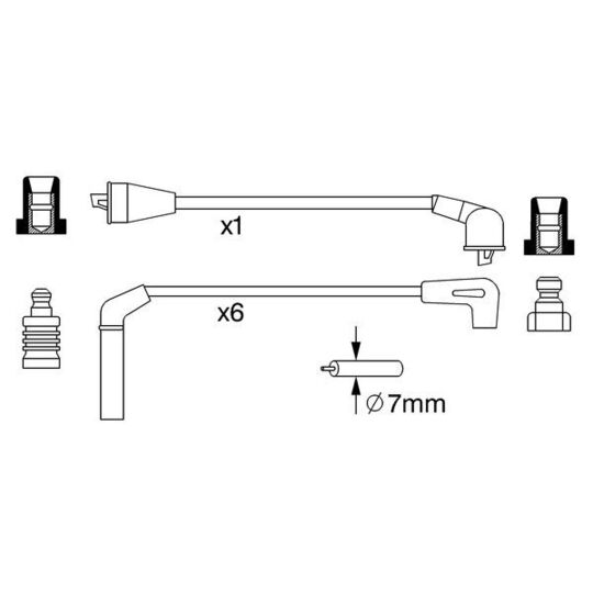 0 986 357 248 - Ignition Cable Kit 