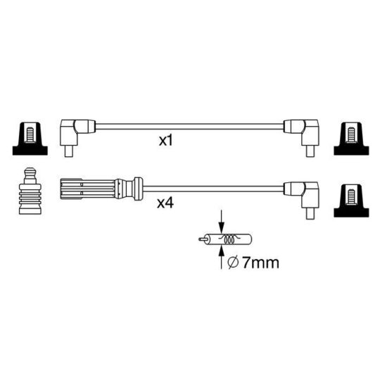 0 986 357 244 - Ignition Cable Kit 