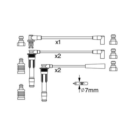 0 986 357 243 - Tändkabelsats 