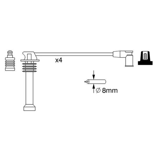 0 986 357 271 - Ignition Cable Kit 