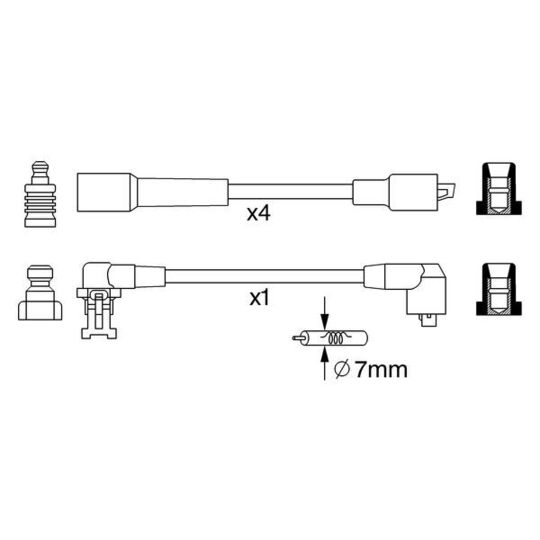 0 986 357 283 - Ignition Cable Kit 