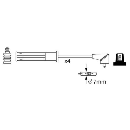 0 986 357 256 - Ignition Cable Kit 