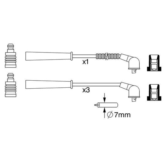 0 986 357 265 - Ignition Cable Kit 