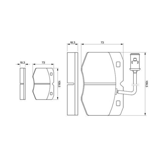 0 986 424 240 - Brake Pad Set, disc brake 