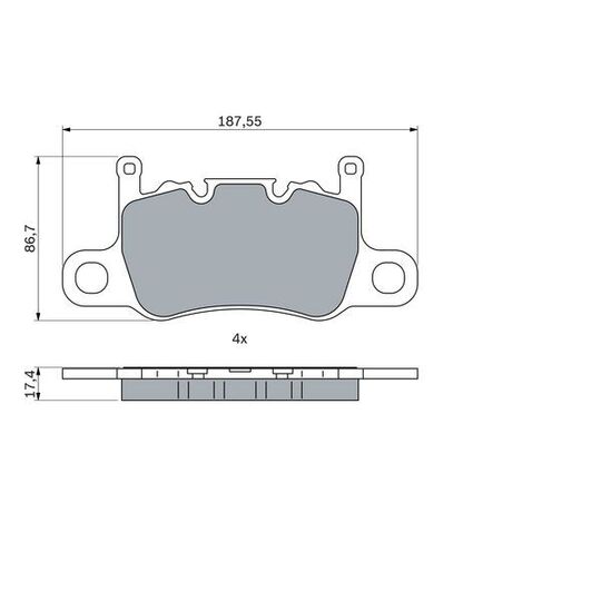 0 986 424 605 - Brake Pad Set, disc brake 