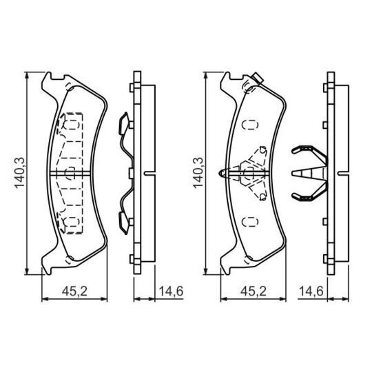 0 986 424 655 - Brake Pad Set, disc brake 