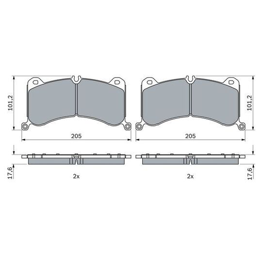 0 986 424 943 - Brake Pad Set, disc brake 