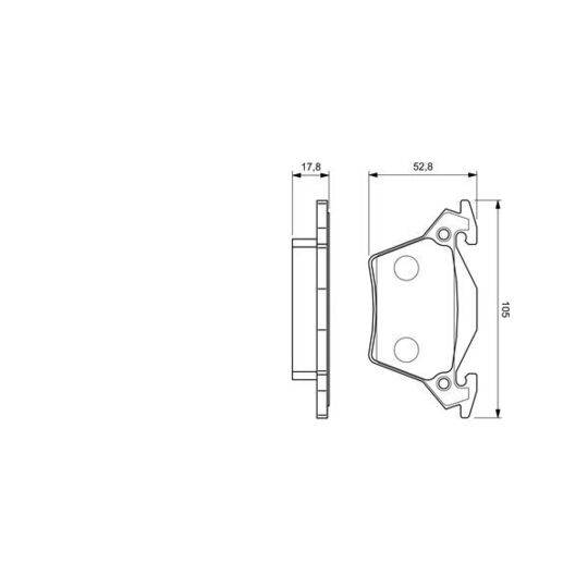 0 986 460 002 - Brake Pad Set, disc brake 