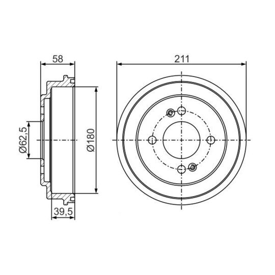 0 986 477 278 - Brake Drum 