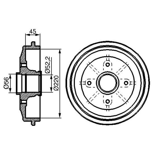 0 986 477 151 - Brake Drum 