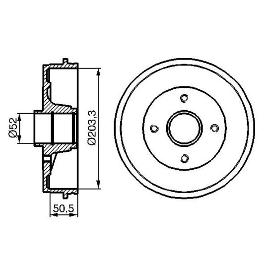 0 986 477 120 - Brake Drum 