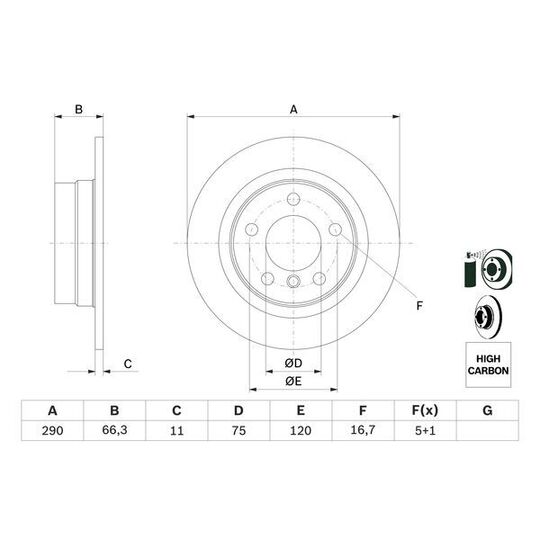 0 986 479 043 - Brake Disc 