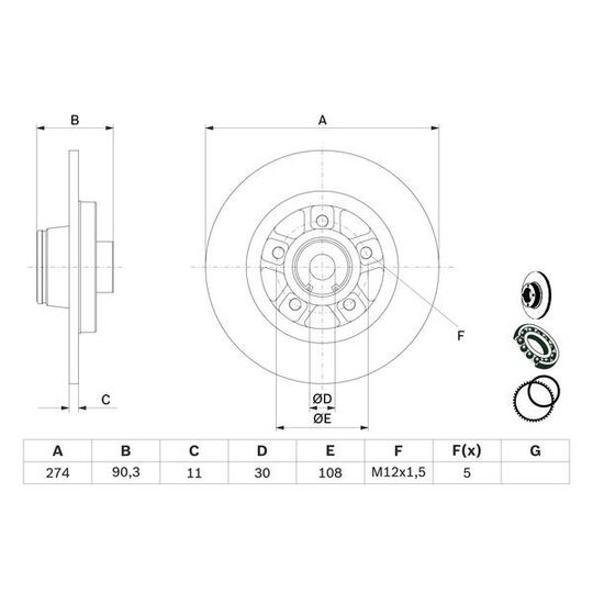 0 986 479 015 - Brake Disc 