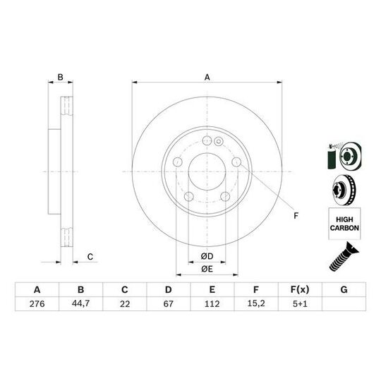 0 986 479 186 - Brake Disc 