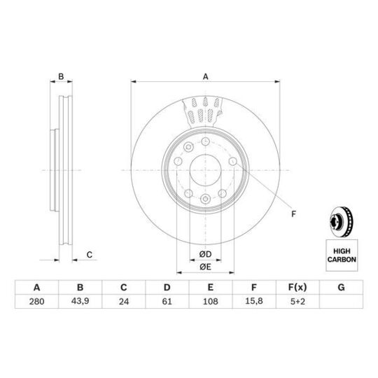 0 986 479 555 - Brake Disc 