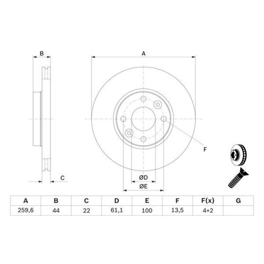 0 986 479 B73 - Brake Disc 