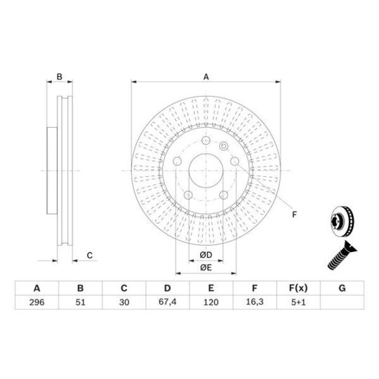 0 986 479 C65 - Brake Disc 