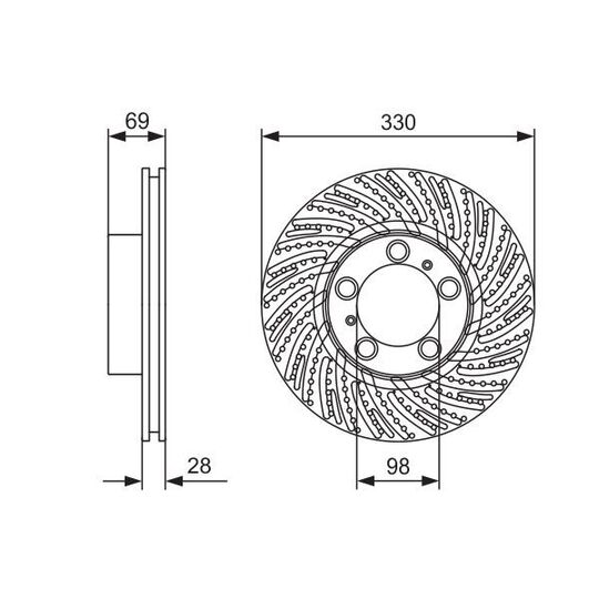 0 986 479 D25 - Brake Disc 