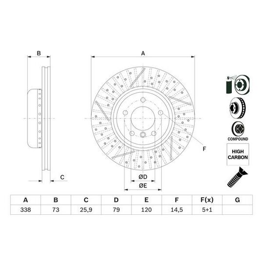 0 986 479 E09 - Brake Disc 