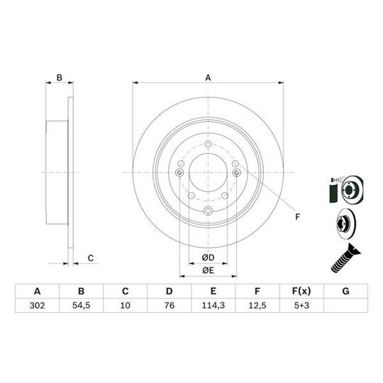 0 986 479 E43 - Brake Disc 