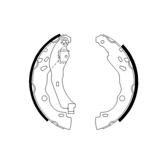 0 986 487 627 - Brake Shoe Set 