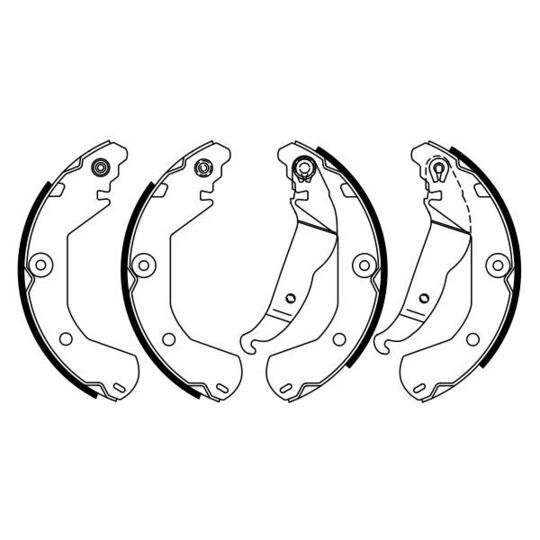 0 986 487 924 - Brake Shoe Set 