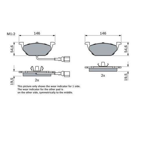 0 986 494 019 - Brake Pad Set, disc brake 