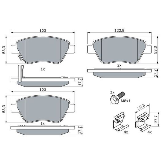 0 986 494 092 - Brake Pad Set, disc brake 