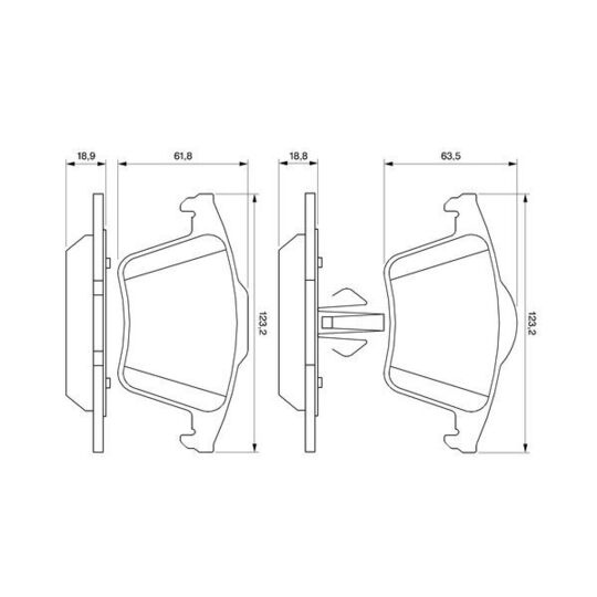 0 986 494 102 - Brake Pad Set, disc brake 