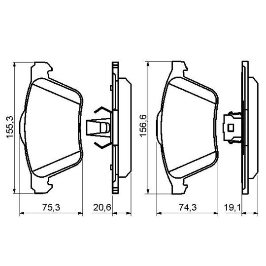 0 986 494 159 - Brake Pad Set, disc brake 