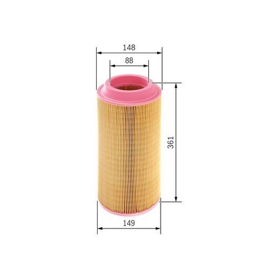 1 457 433 558 - Air filter 