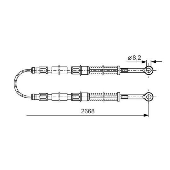 1 987 477 086 - Cable, parking brake 