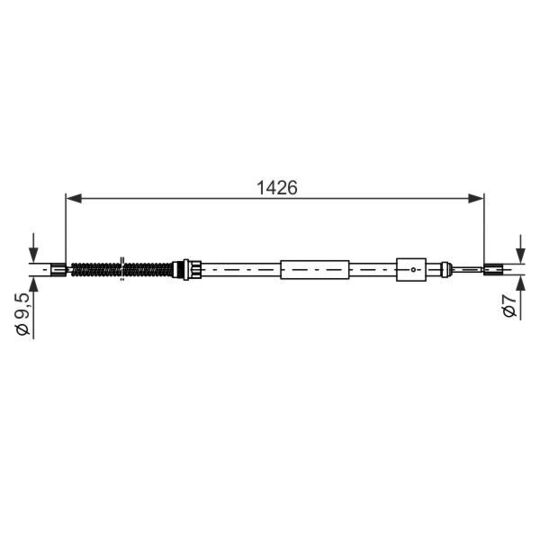 1 987 477 146 - Cable, parking brake 