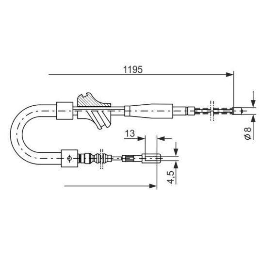 1 987 477 187 - Cable, parking brake 