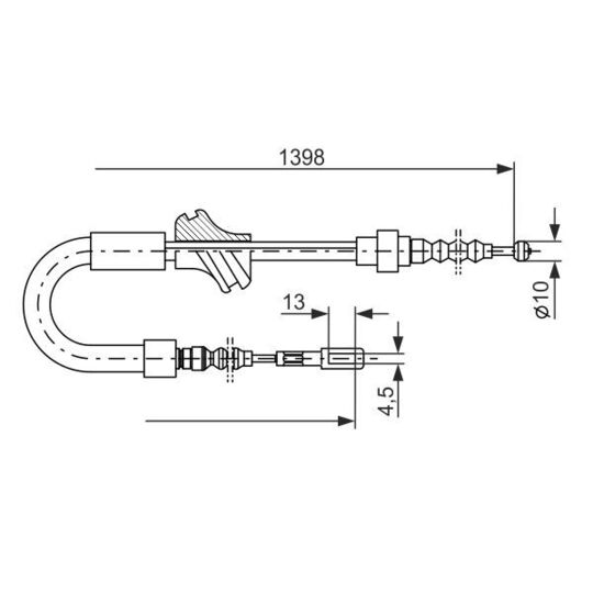 1 987 477 200 - Cable, parking brake 