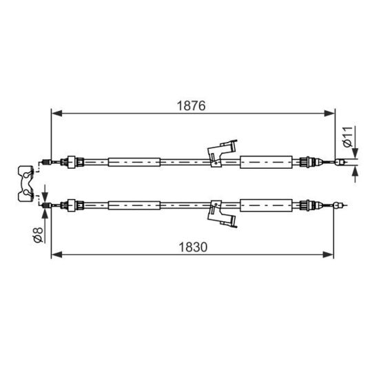 1 987 477 202 - Cable, parking brake 