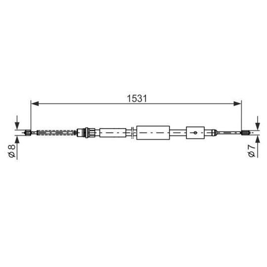 1 987 477 438 - Cable, parking brake 