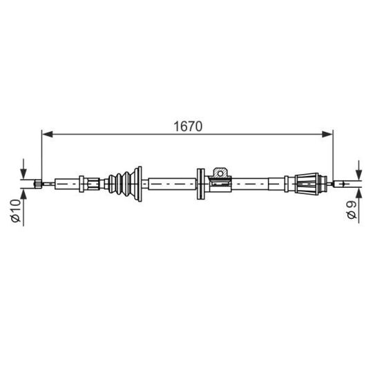 1 987 477 357 - Cable, parking brake 