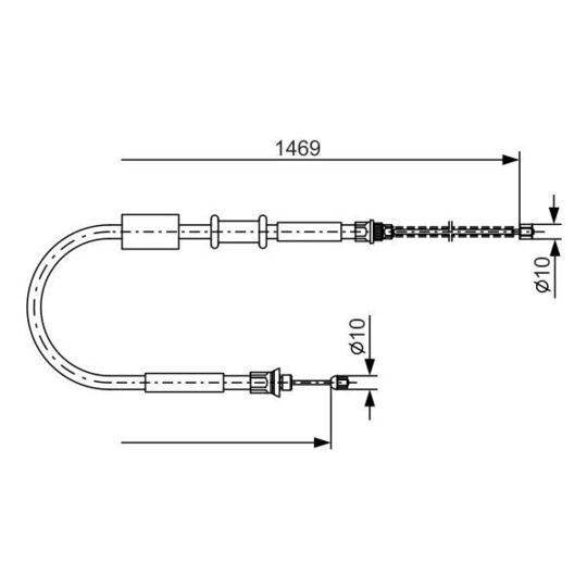 1 987 477 383 - Cable, parking brake 