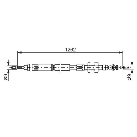 1 987 477 439 - Cable, parking brake 