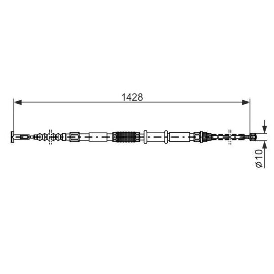 1 987 477 552 - Cable, parking brake 