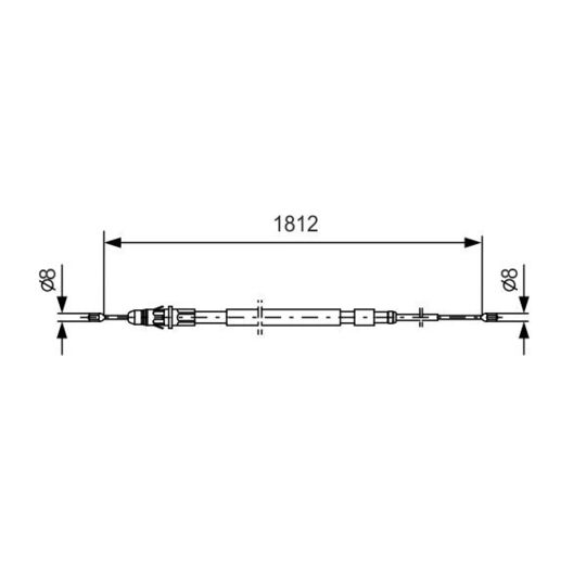 1 987 477 600 - Cable, parking brake 