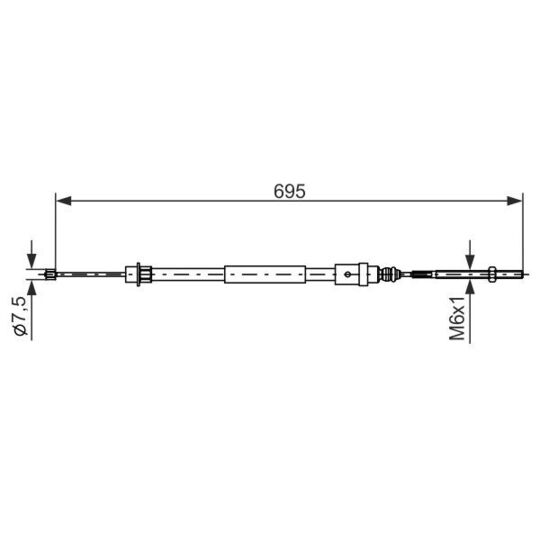 1 987 477 572 - Cable, parking brake 