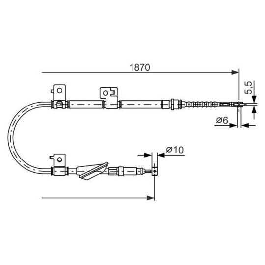 1 987 477 602 - Cable, parking brake 