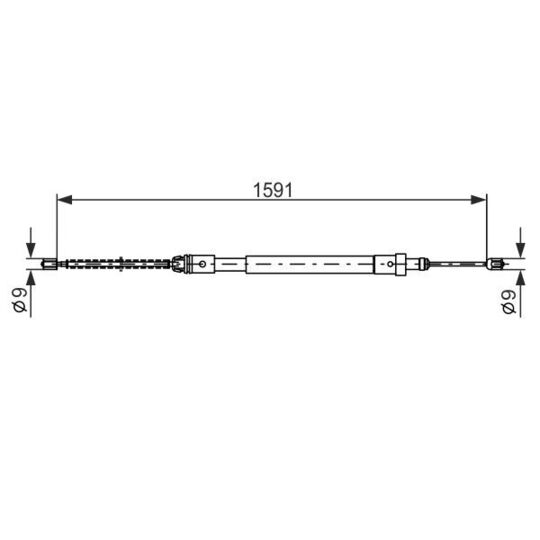 1 987 477 580 - Cable, parking brake 