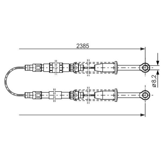 1 987 477 651 - Cable, parking brake 