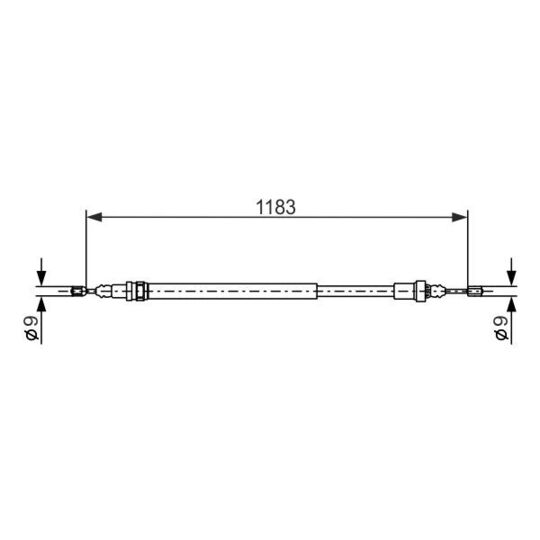 1 987 477 638 - Cable, parking brake 