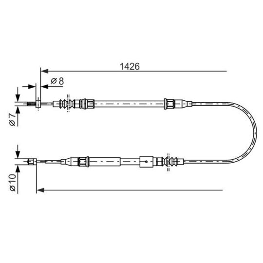 1 987 477 670 - Cable, parking brake 