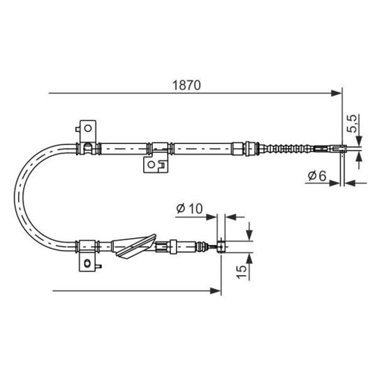 1 987 477 673 - Cable, parking brake 